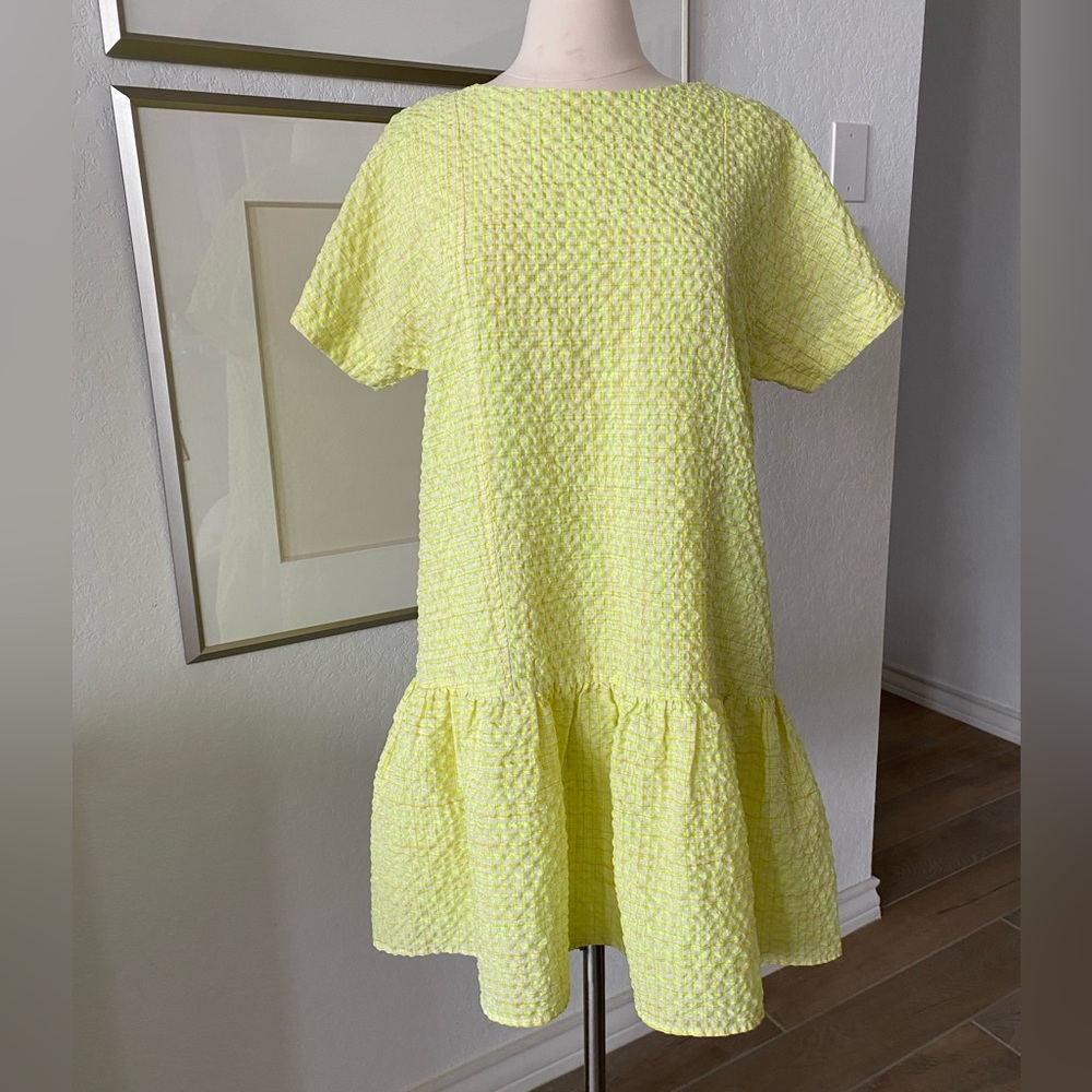 Corey Lynn Calter Mariah Textured Ruffle Dress Sz M